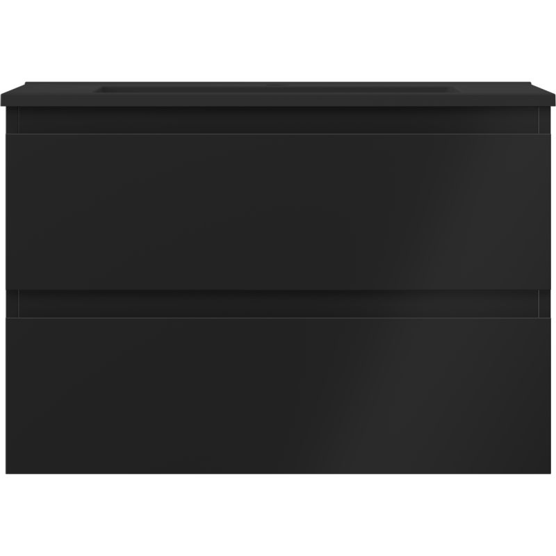 Mexen Orio kúpeľňová skrinka 70 cm s umývadlom Otis, 2 zásuvky, čierna matná - 91A10-07047-2-BFF71-W18M71