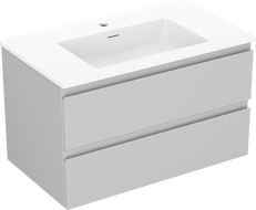 Mexen Orio kúpeľňová skrinka 80 cm s umývadlom Otis, 2 zásuvky, sivá matná/biela matná - 91A10-08047-2-BFF62-W18M01