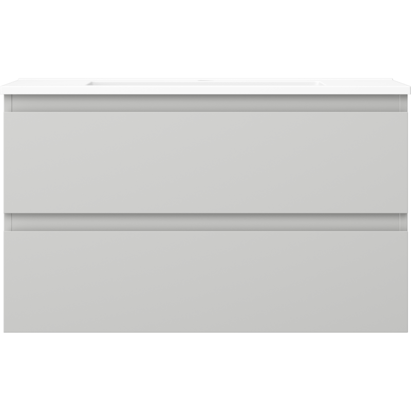 Mexen Orio kúpeľňová skrinka 80 cm s umývadlom Otis, 2 zásuvky, sivá matná/biela matná - 91A10-08047-2-BFF62-W18M01