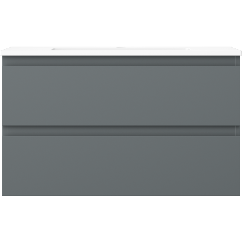 Mexen Orio kúpeľňová skrinka 80 cm s umývadlom Otis, 2 zásuvky, grafit mat/biela mat - 91A10-08047-2-BFF66-W18M01