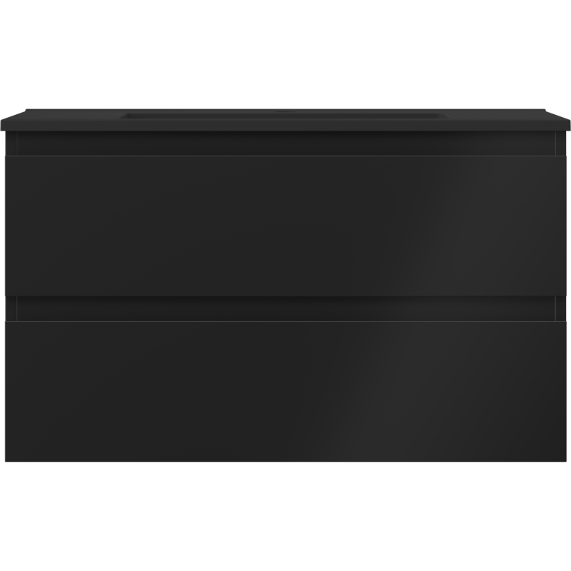 Mexen Orio kúpeľňová skrinka 80 cm s umývadlom Otis, 2 zásuvky, čierna matná - 91A10-08047-2-BFF71-W18M71