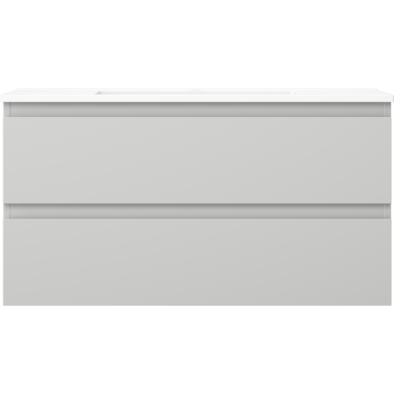 Mexen Orio kúpeľňová skrinka 90 cm s umývadlom Otis, 2 zásuvky, sivá matná/biela matná - 91A10-09047-2-BFF62-W18M01