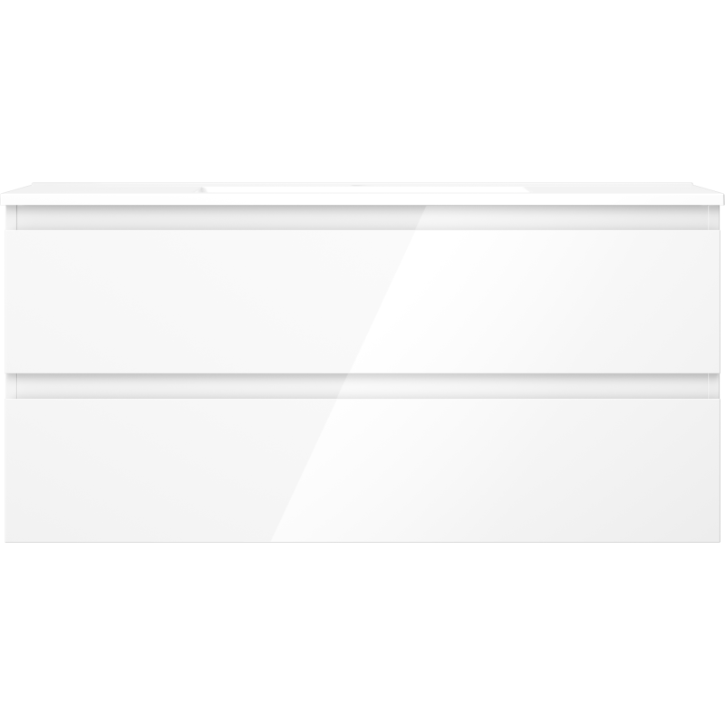 Mexen Orio kúpeľňová skrinka 100 cm s umývadlom Otis, 2 zásuvky, biely lesk - 91A10-10047-2-BFF00-W18M00