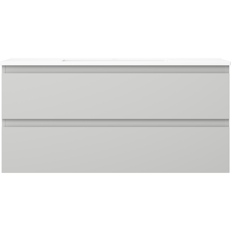 Mexen Orio kúpeľňová skrinka 100 cm s umývadlom Otis, 2 zásuvky, sivá matná/biela matná - 91A10-10047-2-BFF62-W18M01