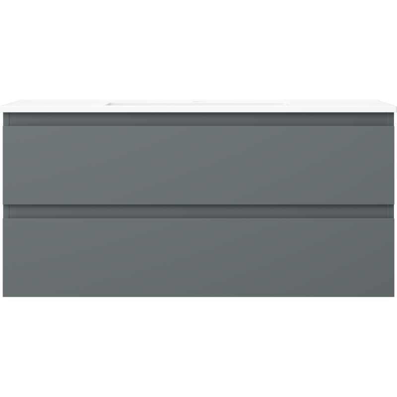 Mexen Orio kúpeľňová skrinka 100 cm s umývadlom Otis, 2 zásuvky, grafitová matná/biela matná - 91A10-10047-2-BFF66-W18M01