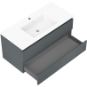 Mexen Orio kúpeľňová skrinka 100 cm s umývadlom Otis, 2 zásuvky, grafitová matná/biela matná - 91A10-10047-2-BFF66-W18M01