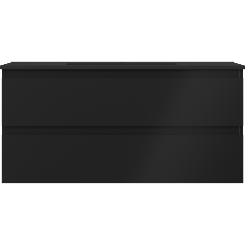 Mexen Orio kúpeľňová skrinka 100 cm s umývadlom Otis, 2 zásuvky, čierna matná - 91A10-10047-2-BFF71-W18M71