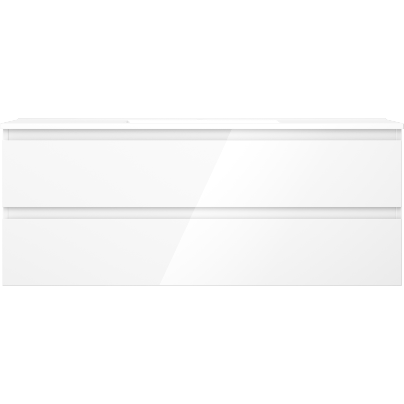 Mexen Orio kúpeľňová skrinka 120 cm s umývadlom Otis, 2 zásuvky, biely lesk - 91A10-12047-2-BFF00-W18M00