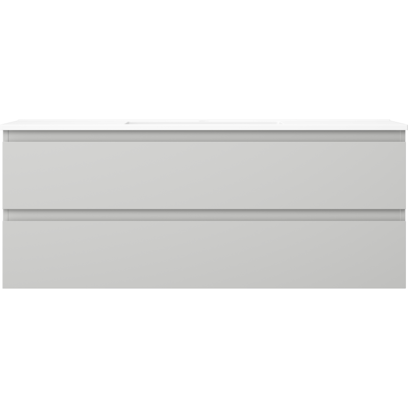 Mexen Orio kúpeľňová skrinka 120 cm s umývadlom Otis, 2 zásuvky, sivá matná/biela matná - 91A10-12047-2-BFF62-W18M01