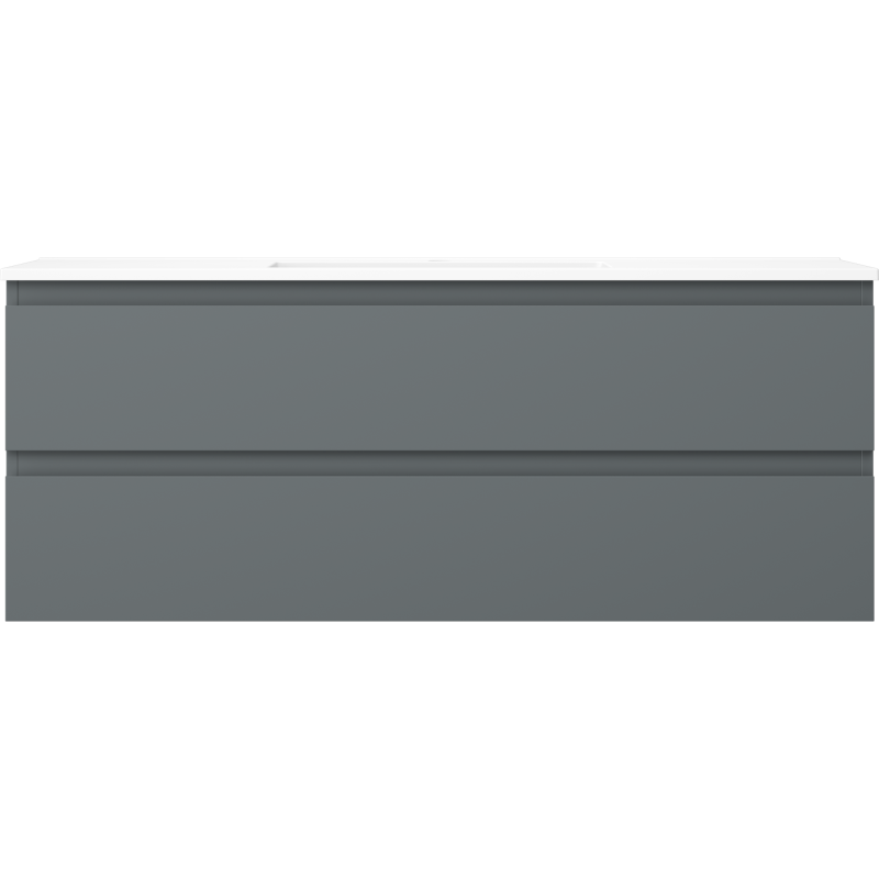 Mexen Orio kúpeľňová skrinka 120 cm s umývadlom Otis, 2 zásuvky, grafit mat/biela mat - 91A10-12047-2-BFF66-W18M01
