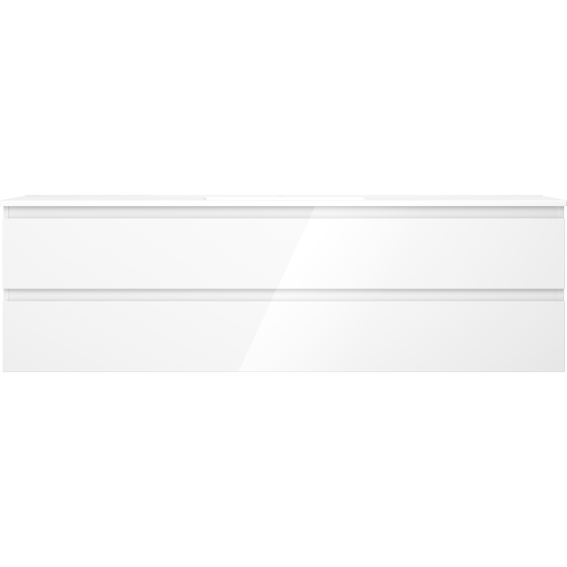 Mexen Orio kúpeľňová skrinka 160 cm s umývadlom Otis, 2 zásuvky, biela lesk - 91A10-16047-2-BFF00-W18M00