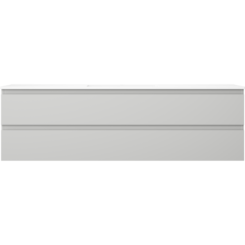 Mexen Orio kúpeľňová skrinka 160 cm s umývadlom Otis, 2 zásuvky, sivá matná/biela matná - 91A10-16047-2-BFF62-W18M01