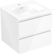 Mexen Orio kúpeľňová skrinka 50 cm s umývadlom Vela, 2 zásuvky, biela lesk - 91A10-05047-2-BFF00-W23M00