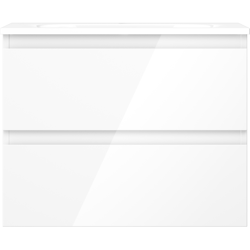 Mexen Orio kúpeľňová skrinka 60 cm s umývadlom Vela, 2 zásuvky, biely lesk - 91A10-06047-2-BFF00-W23M00