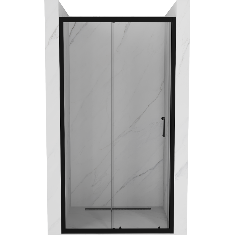 Mexen Apia posúvacie sprchové dvere 110 cm, transparentnéné, čierna - 845-110-000-70-00