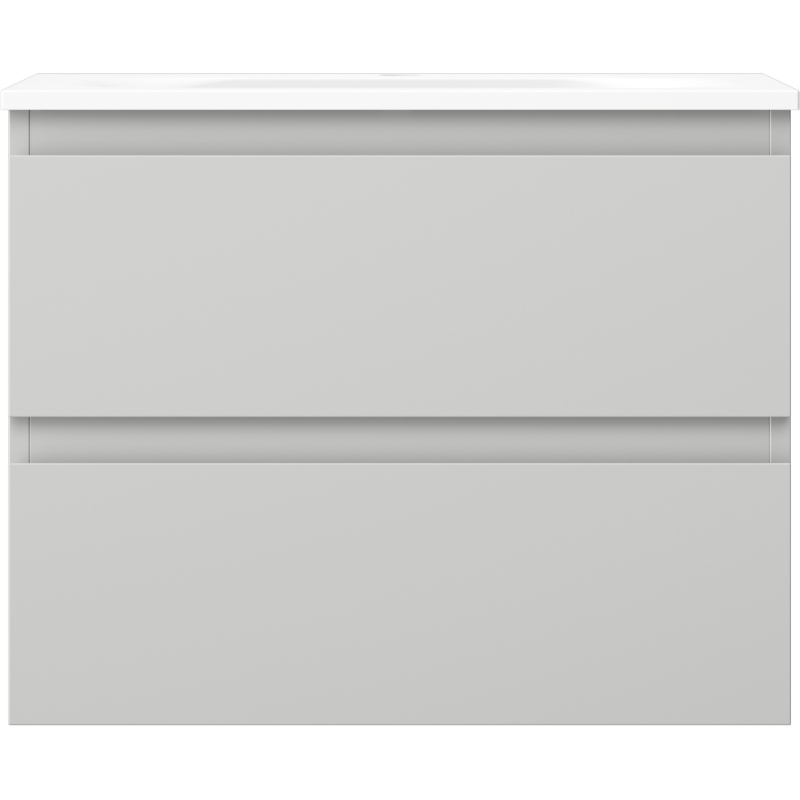 Mexen Orio kúpeľňová skrinka 60 cm s umývadlom Vela, 2 zásuvky, sivá matná/biela matná - 91A10-06047-2-BFF62-W23M01