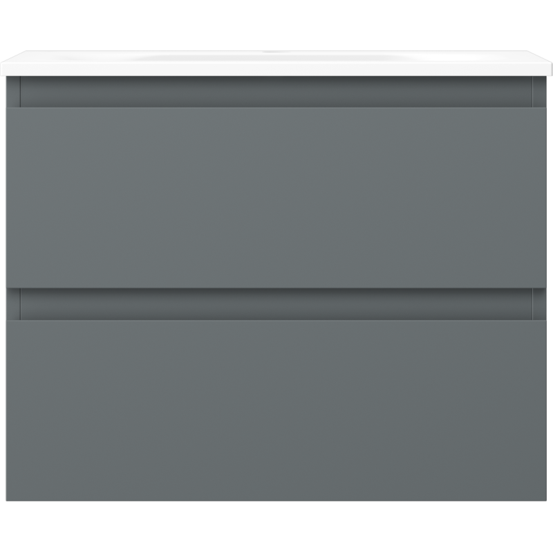 Mexen Orio kúpeľňová skrinka 60 cm s umývadlom Vela, 2 zásuvky, grafit mat/biela mat - 91A10-06047-2-BFF66-W23M01