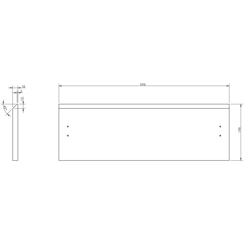 Mexen Orio kúpeľňová skrinka 60 cm s umývadlom Vela, 2 zásuvky, grafit mat/biela mat - 91A10-06047-2-BFF66-W23M01