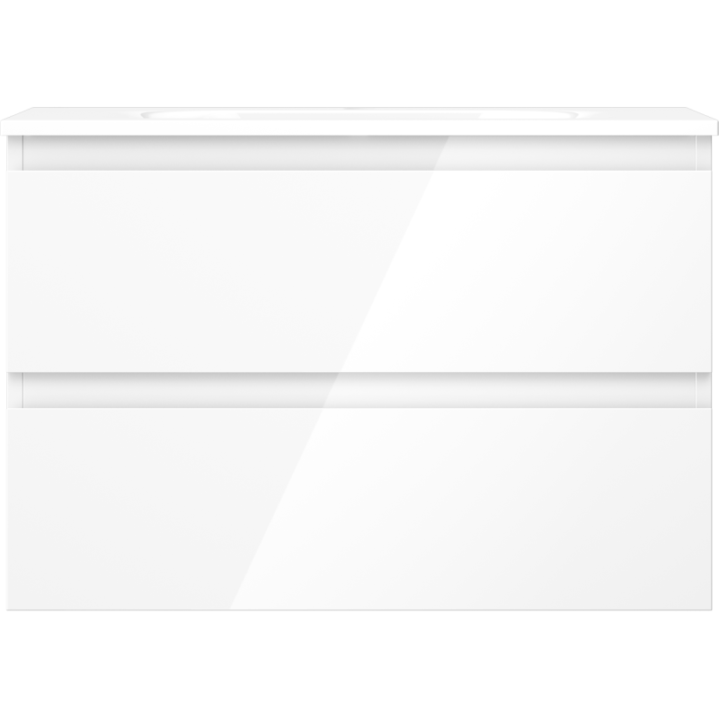 Mexen Orio kúpeľňová skrinka 70 cm s umývadlom Vela, 2 zásuvky, biely lesk - 91A10-07047-2-BFF00-W23M00