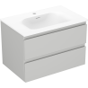 Mexen Orio kúpeľňová skrinka 70 cm s umývadlom Vela, 2 zásuvky, šedá matná/biela matná - 91A10-07047-2-BFF62-W23M01