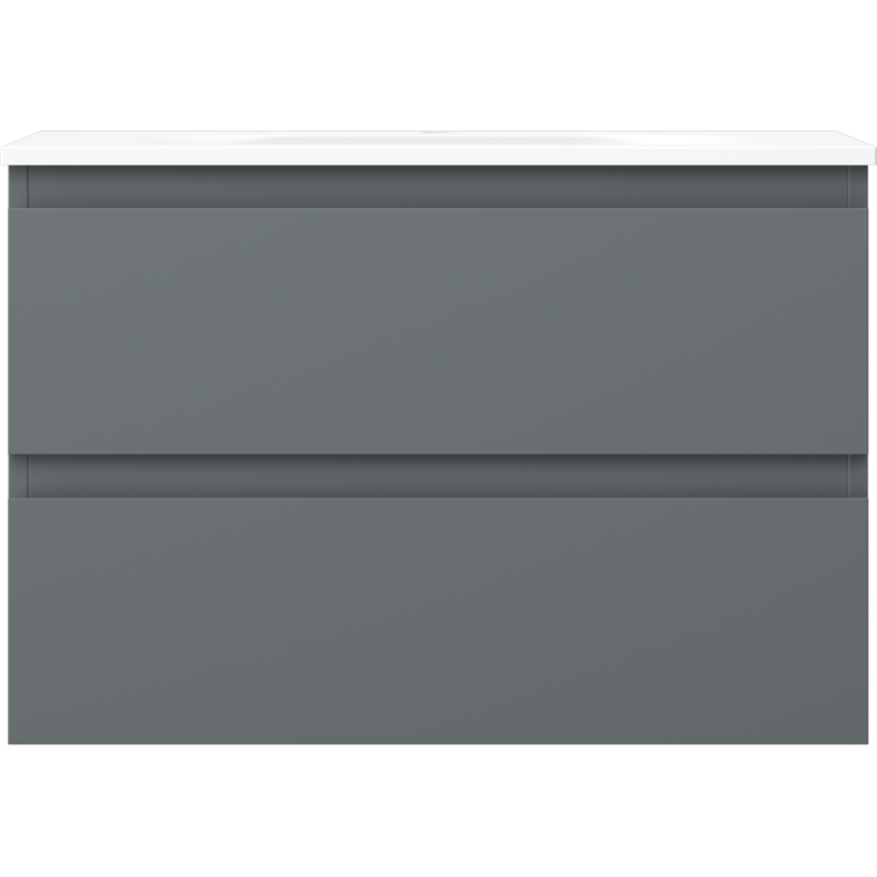Mexen Orio kúpeľňová skrinka 70 cm s umývadlom Vela, 2 zásuvky, grafit mat/biela mat - 91A10-07047-2-BFF66-W23M01