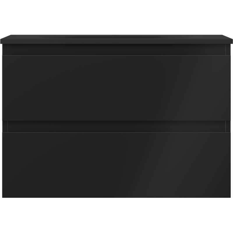 Mexen Orio kúpeľňová skrinka 70 cm s umývadlom Vela, 2 zásuvky, čierna matná - 91A10-07047-2-BFF71-W23M71