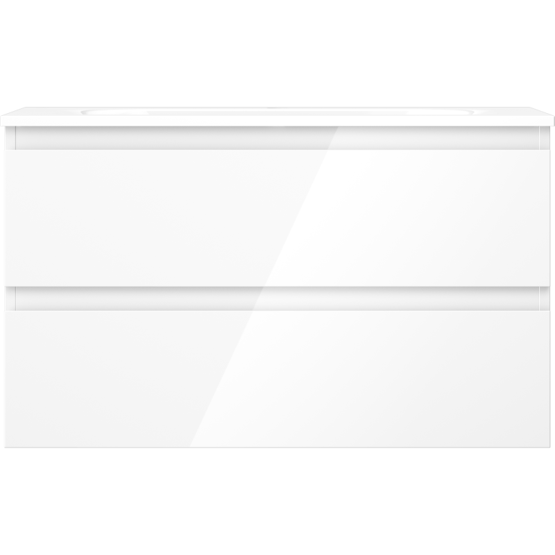 Mexen Orio kúpeľňová skrinka 80 cm s umývadlom Vela, 2 zásuvky, biely lesk - 91A10-08047-2-BFF00-W23M00