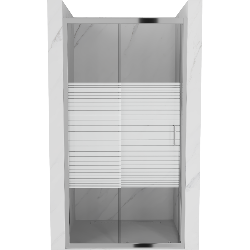 Mexen Apia posuvné sprchové dvere 105 cm, pruhy, chróm - 845-105-000-01-20