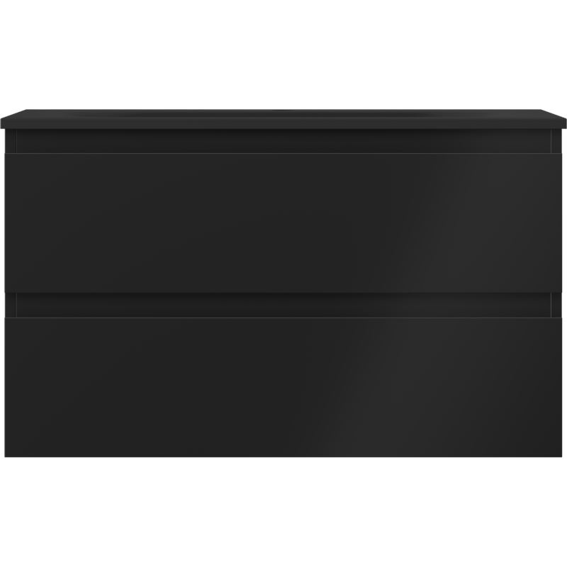 Mexen Orio kúpeľňová skrinka 80 cm s umývadlom Vela, 2 zásuvky, čierna matná - 91A10-08047-2-BFF71-W23M71