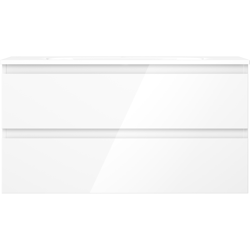 Mexen Orio kúpeľňová skrinka 90 cm s umývadlom Vela, 2 zásuvky, biely lesk - 91A10-09047-2-BFF00-W23M00