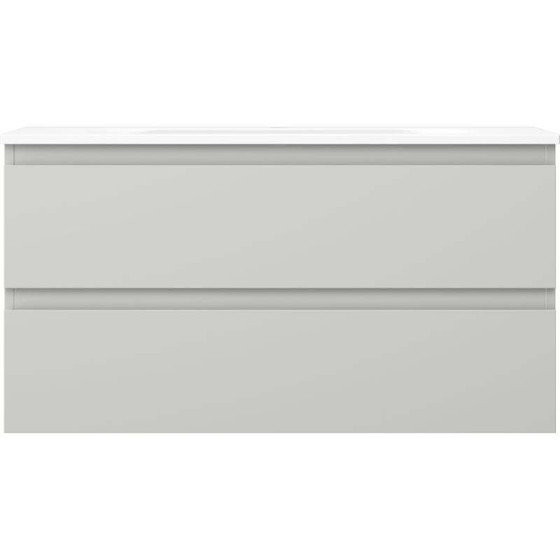 Mexen Orio kúpeľňová skrinka 90 cm s umývadlom Vela, 2 zásuvky, sivá matná/biela matná - 91A10-09047-2-BFF62-W23M01