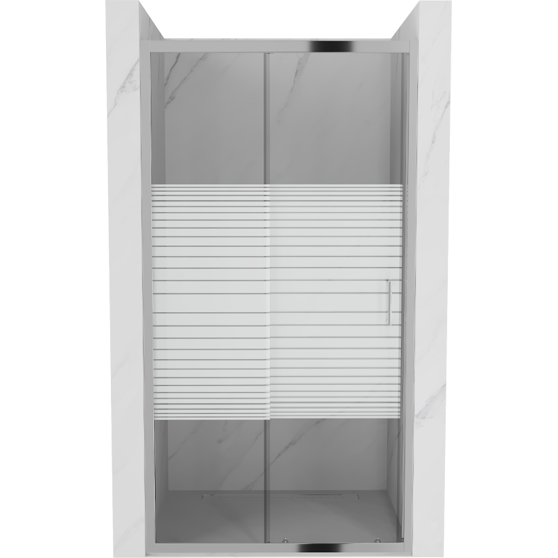 Mexen Apia posuvné sprchové dvere 120 cm, pruhy, chróm - 845-120-000-01-20