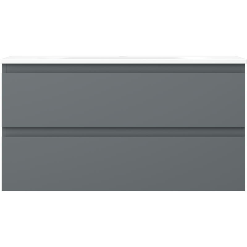 Mexen Orio kúpeľňová skrinka 90 cm s umývadlom Vela, 2 zásuvky, grafit mat/biela mat - 91A10-09047-2-BFF66-W23M01