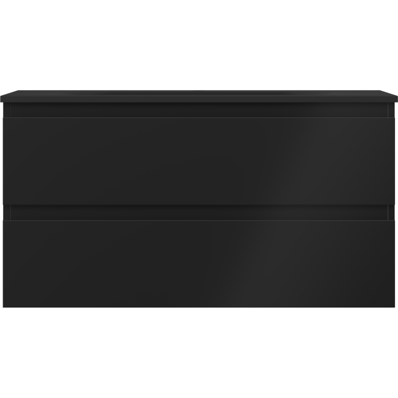 Mexen Orio kúpeľňová skrinka 90 cm s umývadlom Vela, 2 zásuvky, čierna mat - 91A10-09047-2-BFF71-W23M71
