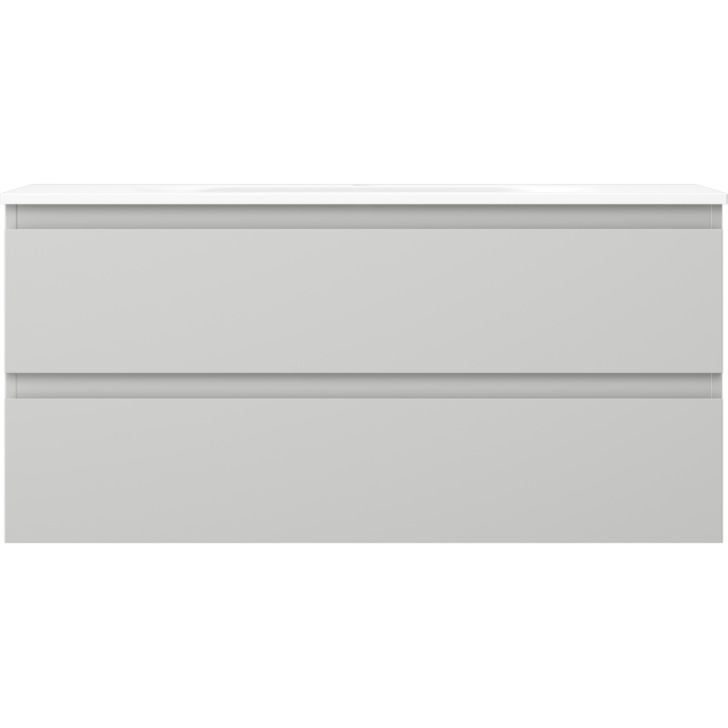 Mexen Orio kúpeľňová skrinka 100 cm s umývadlom Vela, 2 zásuvky, šedá matná/biela matná - 91A10-10047-2-BFF62-W23M01