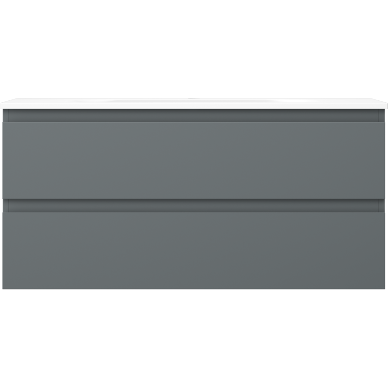 Mexen Orio kúpeľňová skrinka 100 cm s umývadlom Vela, 2 zásuvky, grafitová matná/biela matná - 91A10-10047-2-BFF66-W23M01