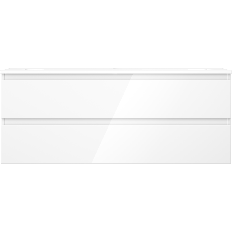 Mexen Orio kúpeľňová skrinka 120 cm s umývadlom Vela, 2 zásuvky, biely lesk - 91A10-12047-2-BFF00-W23M00