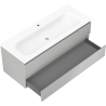 Mexen Orio kúpeľňová skrinka 120 cm s umývadlom Vela, 2 zásuvky, sivá matná/biela matná - 91A10-12047-2-BFF62-W23M01