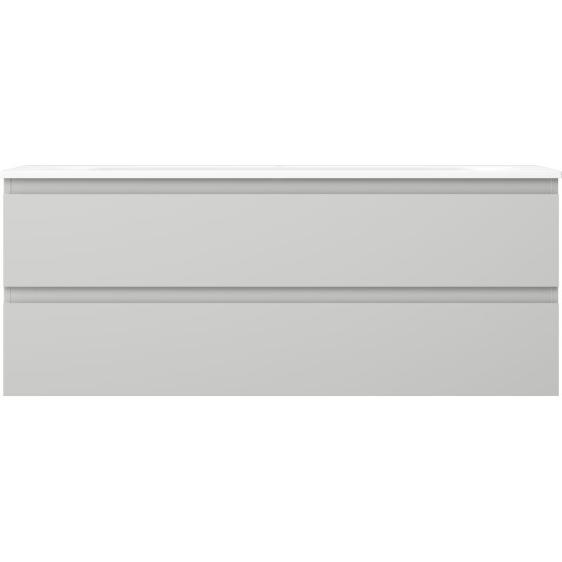 Mexen Orio kúpeľňová skrinka 120 cm s umývadlom Vela, 2 zásuvky, sivá matná/biela matná - 91A10-12047-2-BFF62-W23M01