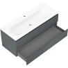 Mexen Orio kúpeľňová skrinka 120 cm s umývadlom Vela, 2 zásuvky, grafit matná/biela matná - 91A10-12047-2-BFF66-W23M01