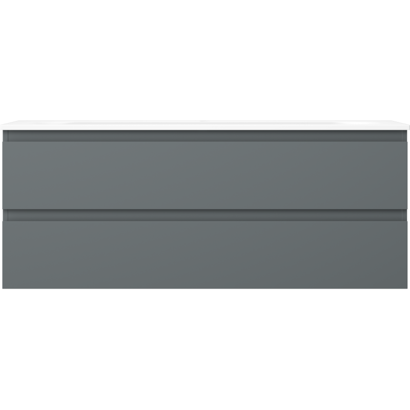 Mexen Orio kúpeľňová skrinka 120 cm s umývadlom Vela, 2 zásuvky, grafit matná/biela matná - 91A10-12047-2-BFF66-W23M01