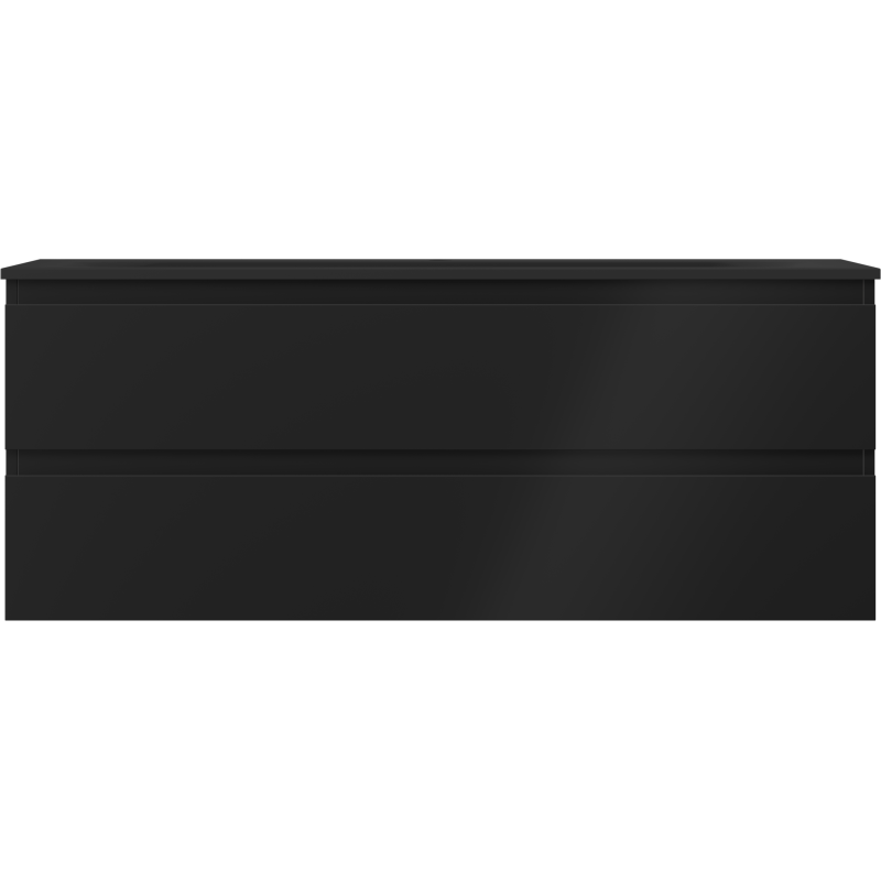 Mexen Orio kúpeľňová skrinka 120 cm s umývadlom Vela, 2 zásuvky, čierna mat - 91A10-12047-2-BFF71-W23M71