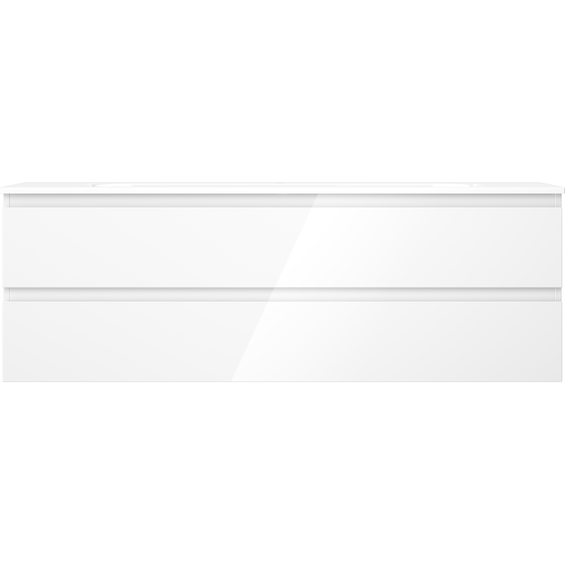 Mexen Orio kúpeľňová skrinka 140 cm s umývadlom Vela, 2 zásuvky, biely lesk - 91A10-14047-2-BFF00-W23M00