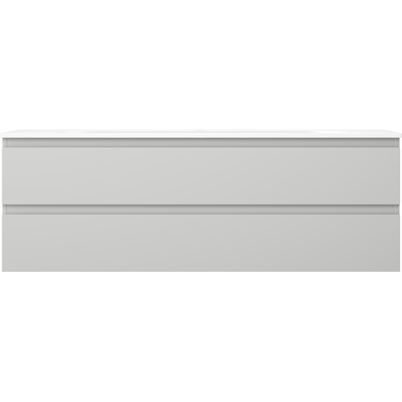 Mexen Orio kúpeľňová skrinka 140 cm s umývadlom Vela, 2 zásuvky, sivá matná/biela matná - 91A10-14047-2-BFF62-W23M01