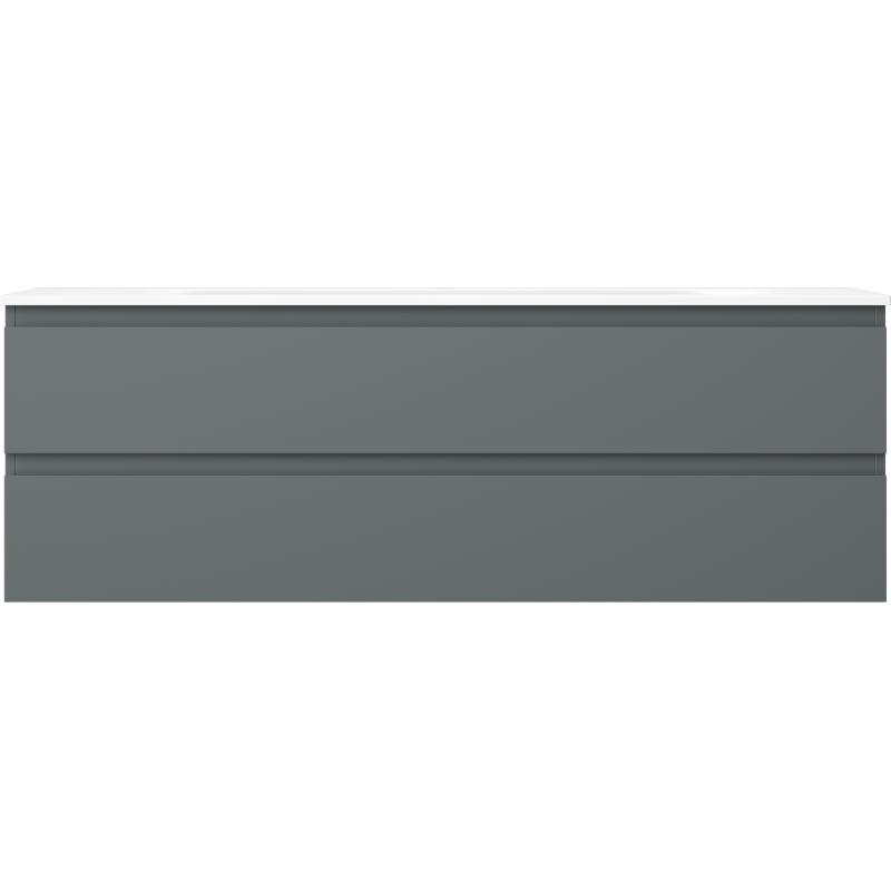 Mexen Orio kúpeľňová skrinka 140 cm s umývadlom Vela, 2 zásuvky, grafit mat/biela mat - 91A10-14047-2-BFF66-W23M01