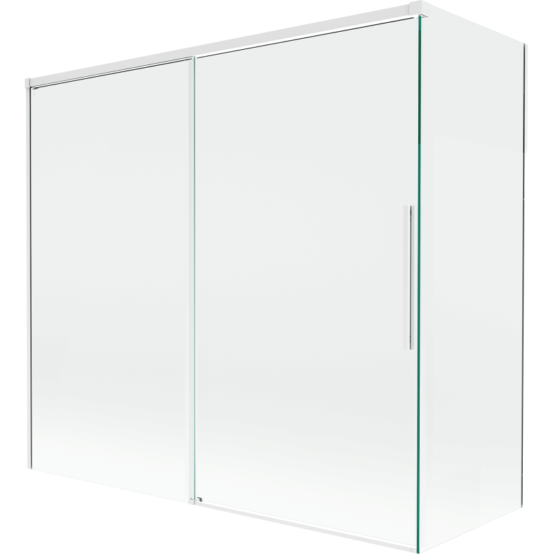 Mexen Rox sprchová zástena 2-krídlová posuvná 170 + 80 x 150 cm, priehľadná, biela - 8C9-170-080-20-00