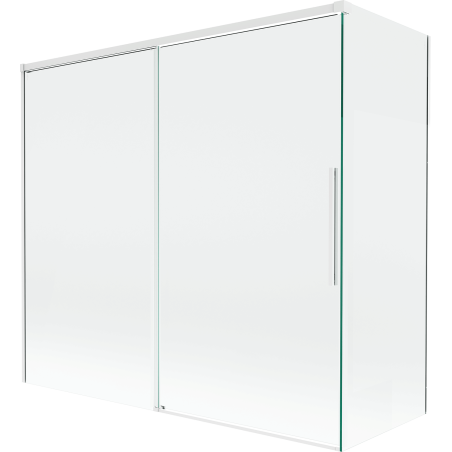 Mexen Rox sprchová zástena 2-krídlová posuvná 170 + 80 x 150 cm, priehľadná, biela - 8C9-170-080-20-00