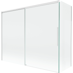 Mexen Rox 2-krídlový posuvný sprchovací záves 190 + 80 x 150 cm, transparentný, biely - 8C9-190-080-20-00