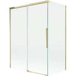 Mexen Rox vaňová zástena 2-krídlová posuvná 120 + 70 x 150 cm, transparentná, zlatá - 8C9-120-070-50-00