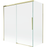 Mexen Rox dvojkrídlový zasúvací vanový paraván 150 + 70 x 150 cm, priehľadný, zlatý - 8C9-150-070-50-00